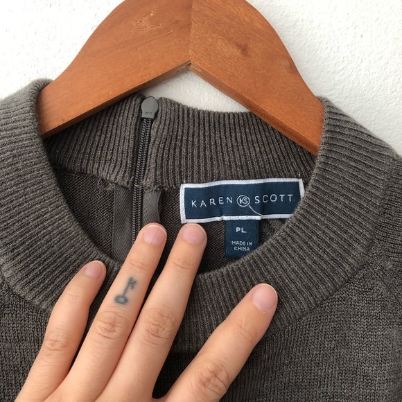 Karen Scott Mock Neck Sweater Classic Knit - Picture 3 of 5